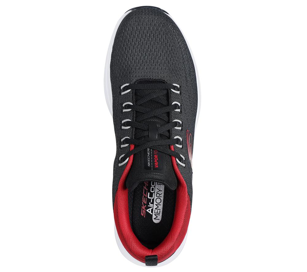 Men Skechers Vapor Foam - Varien Lace Up Black / Red  USA |  0792-LZRVD