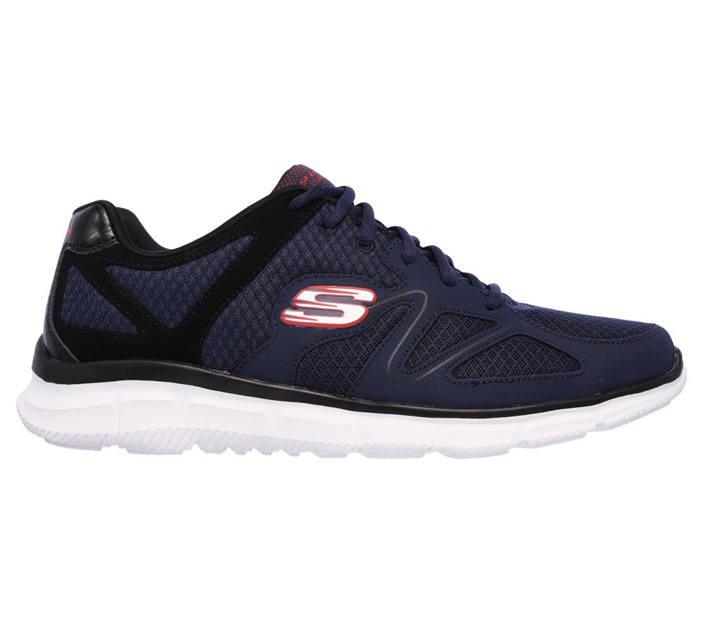 Men Skechers Verse - Flash Point Lace Up White  USA |  9306-VWJKP