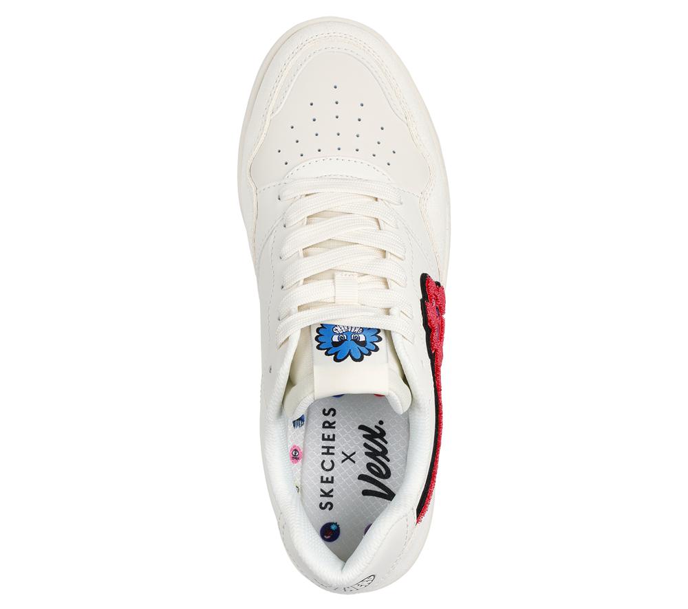 Men Skechers Vexx: Koopa Sneakers Off White / Red  USA |  3172-GTBJC