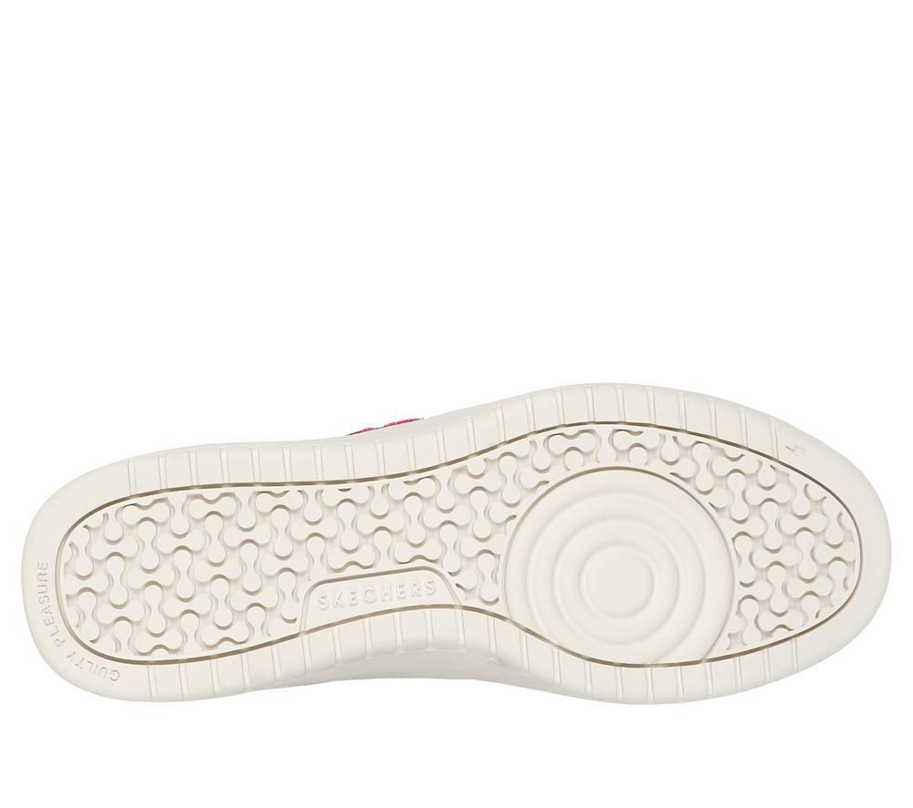 Men Skechers Vexx: Koopa Sneakers Off White / Red  USA |  3172-GTBJC