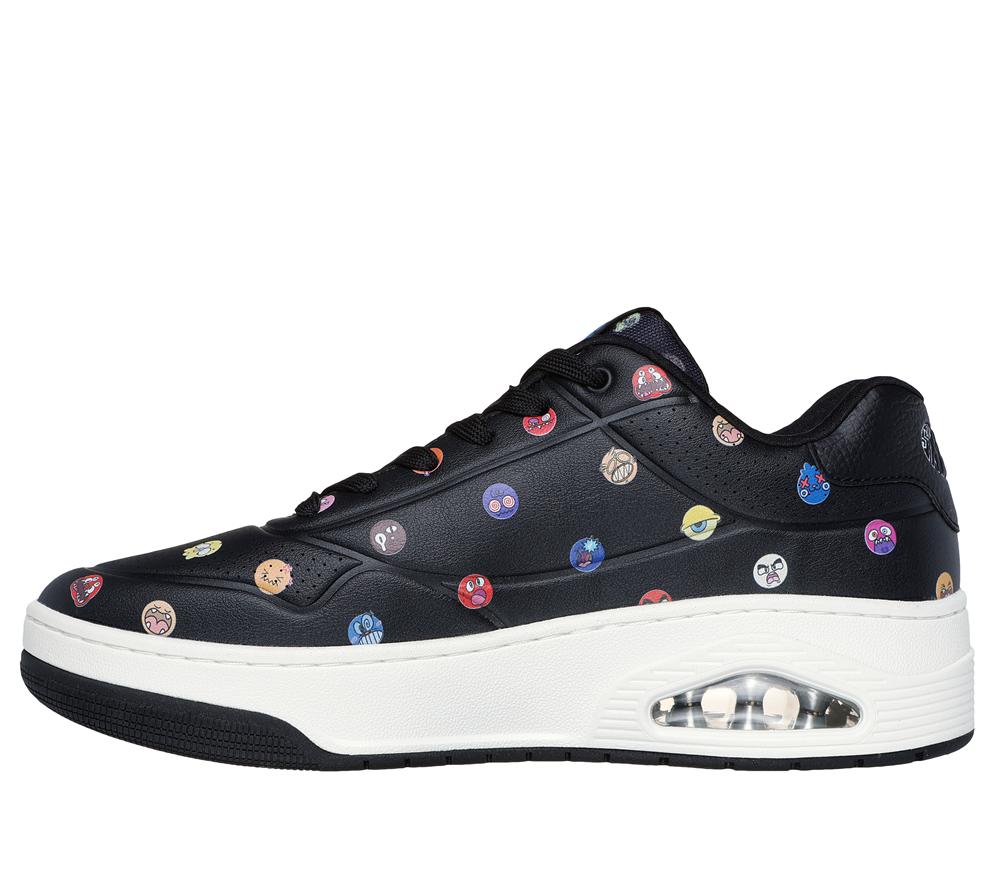 Men Skechers Vexx: Uno Court - Vexx Multi-Moji Sneakers Black / Multicolor  USA |  3057-XTGJP