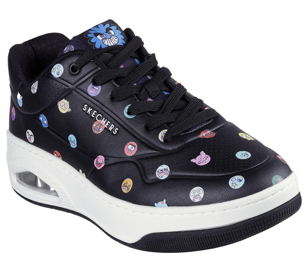 Men Skechers Vexx: Uno Court - Vexx Multi-Moji Sneakers Black / Multicolor  USA |  3057-XTGJP