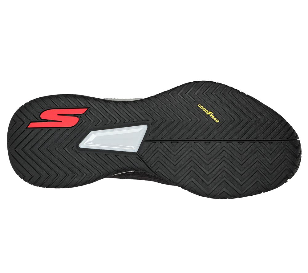 Men Skechers Viper Court Pro - Pickleball Lace Up Black / Red  USA |  4956-XCBKW