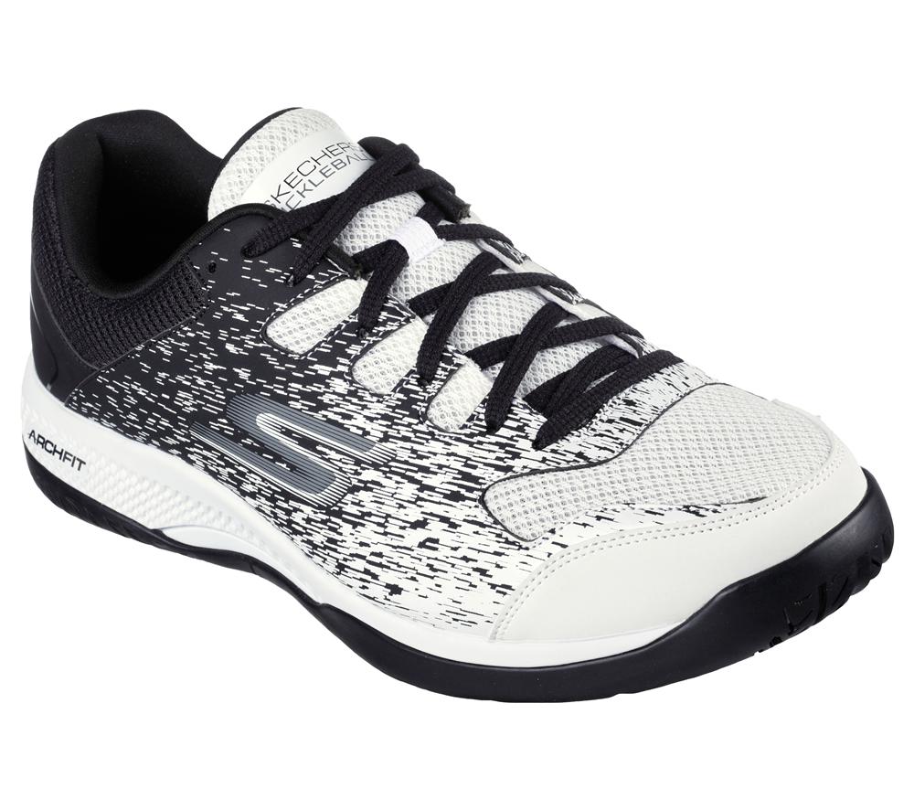 Men Skechers Viper Court - Pickleball Sneakers White / Black  USA |  2956-SMXFB