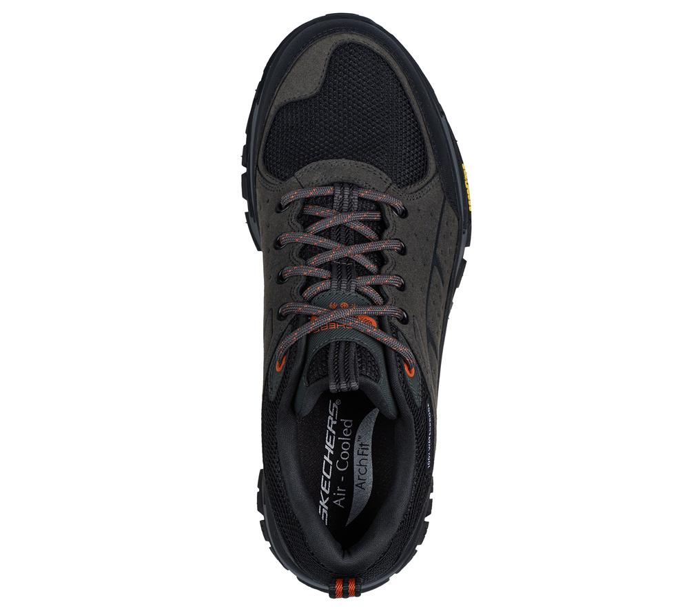 Men Skechers Waterproof: Arch Fit Road Walker - Vernal Sneakers Charcoal / Black  USA |  3728-UJEDV