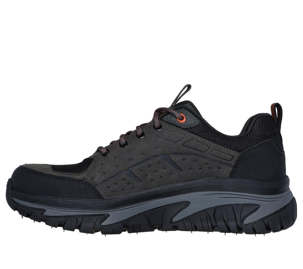 Men Skechers Waterproof: Arch Fit Road Walker - Vernal Sneakers Charcoal / Black  USA |  3728-UJEDV
