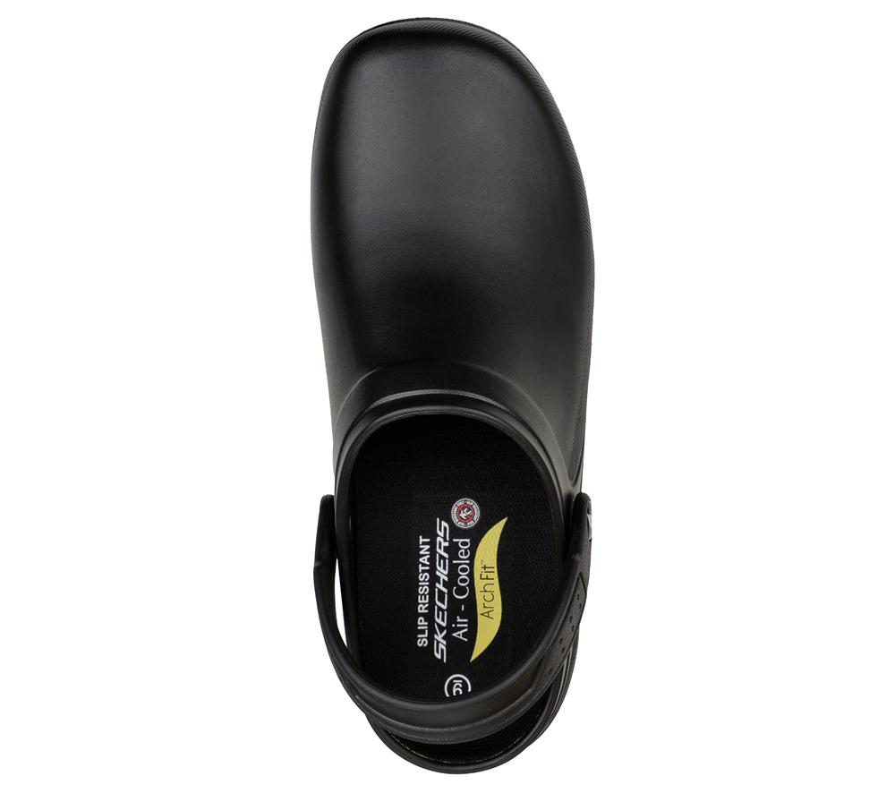 Men Skechers Work: Arch Fit Riverbound SR Work Shoes Black  USA |  8319-LGWAT