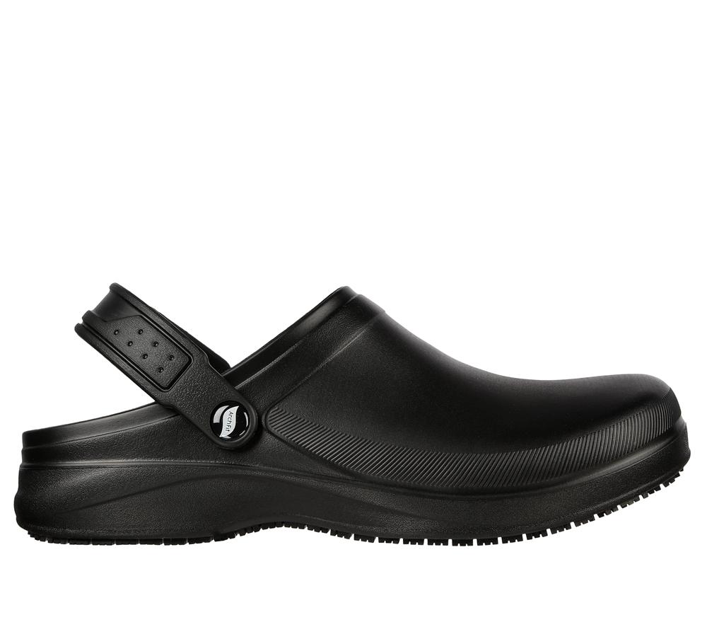 Men Skechers Work: Arch Fit Riverbound SR Work Shoes Black  USA |  8319-LGWAT
