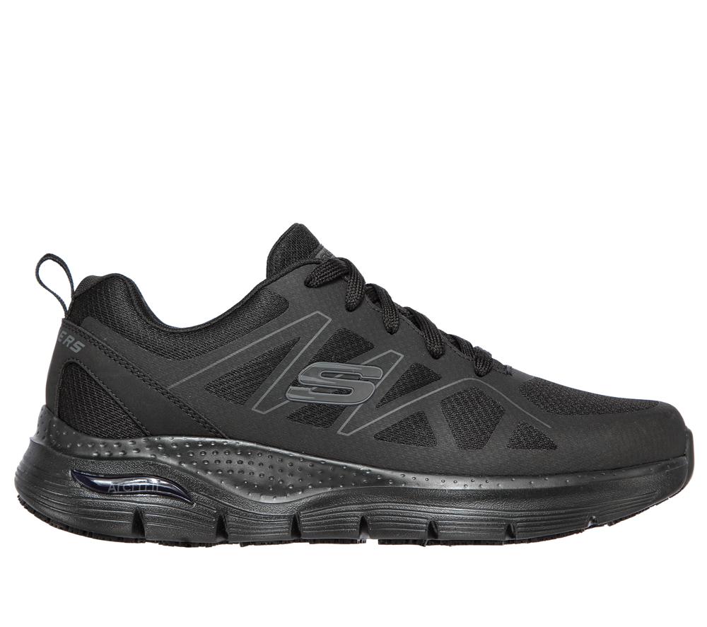 Men Skechers Work: Arch Fit SR Axtell Sneakers Black  USA |  5734-IBJKX