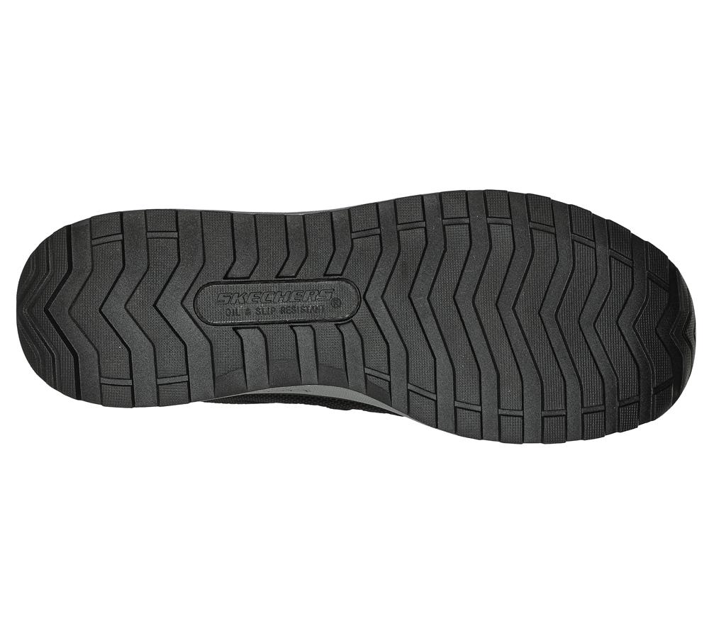 Men Skechers Work: Bulklin Comp Toe Lace Up Black  USA |  9068-KBXZQ