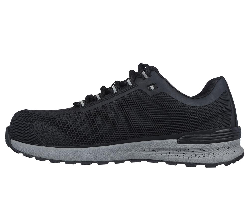 Men Skechers Work: Bulklin - Bragoo Lace Up Black  USA |  7846-GXREM