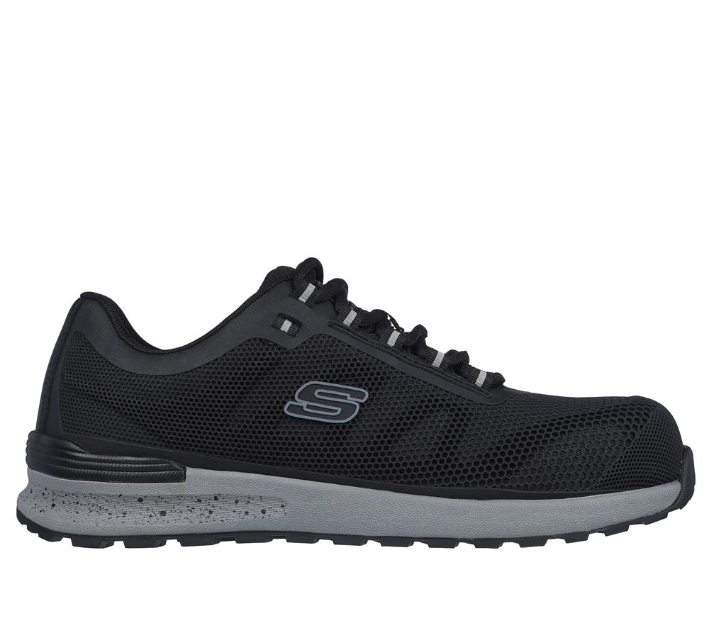 Men Skechers Work: Bulklin - Bragoo Lace Up Black  USA |  7846-GXREM