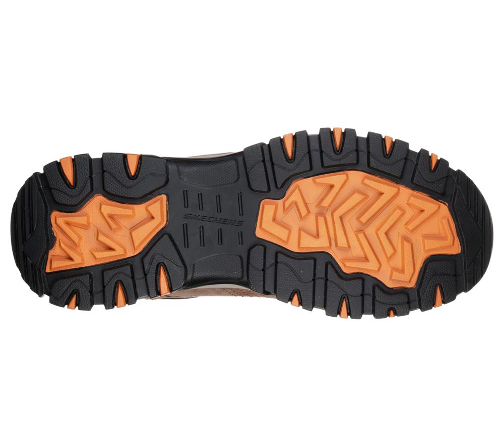 Men Skechers Work: Greetah Comp Toe Lace Up Brown / Black  USA |  8639-WXPYC