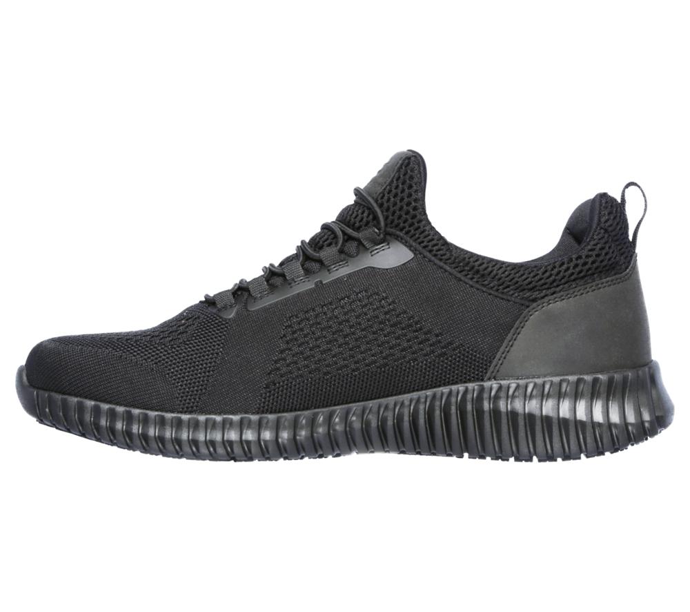 Men Skechers Work Relaxed Fit: Cessnock SR Work Shoes Black  USA |  3607-KIRCF