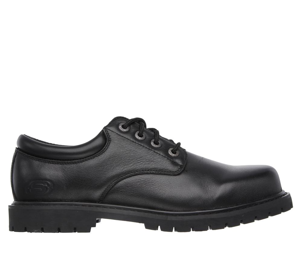 Men Skechers Work Relaxed Fit: Cottonwood - Elks SR Work Shoes Black  USA |  8364-HBFZP