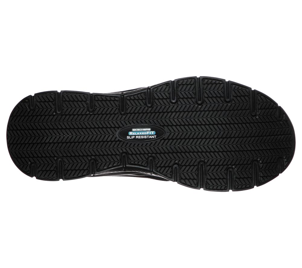 Men Skechers Work Relaxed Fit: Flex Advantage - McAllen SR Work Shoes Black  USA |  5089-LWBVN