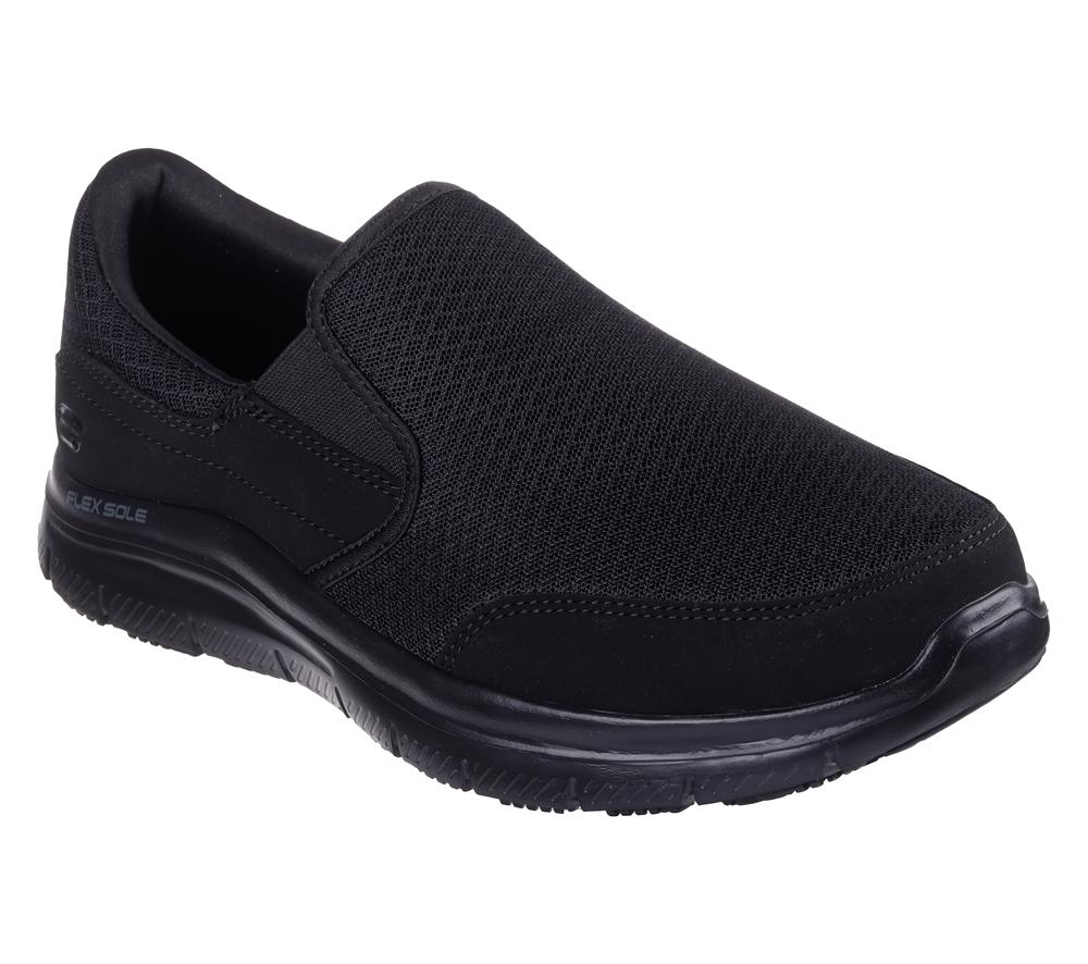 Men Skechers Work Relaxed Fit: Flex Advantage - McAllen SR Work Shoes Black  USA |  5089-LWBVN