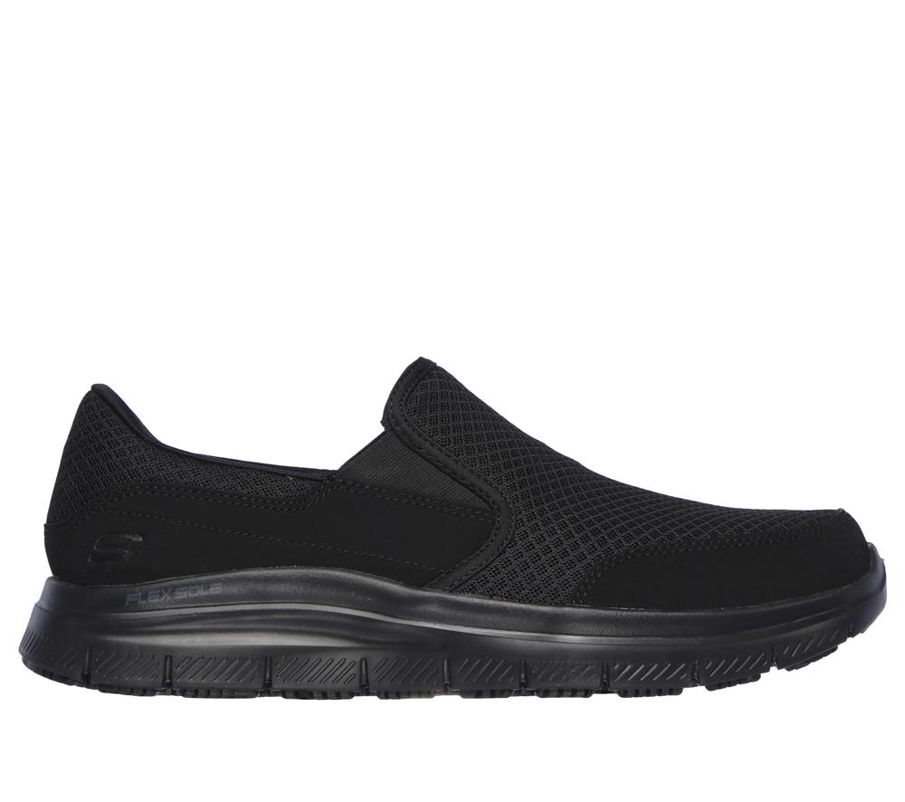 Men Skechers Work Relaxed Fit: Flex Advantage - McAllen SR Work Shoes Black  USA |  5089-LWBVN
