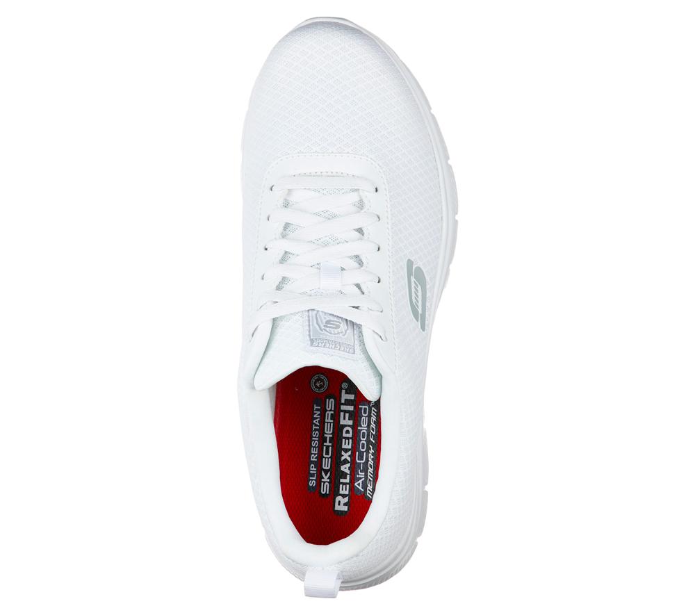Men Skechers Work Relaxed Fit: Flex Advantage - Bendon SR Work Shoes White  USA |  7426-KZUMS