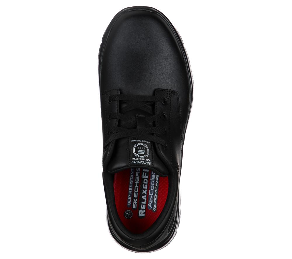 Men Skechers Work Relaxed Fit: Flex Advantage - Fourche SR Work Shoes Black  USA |  2930-KNAOP