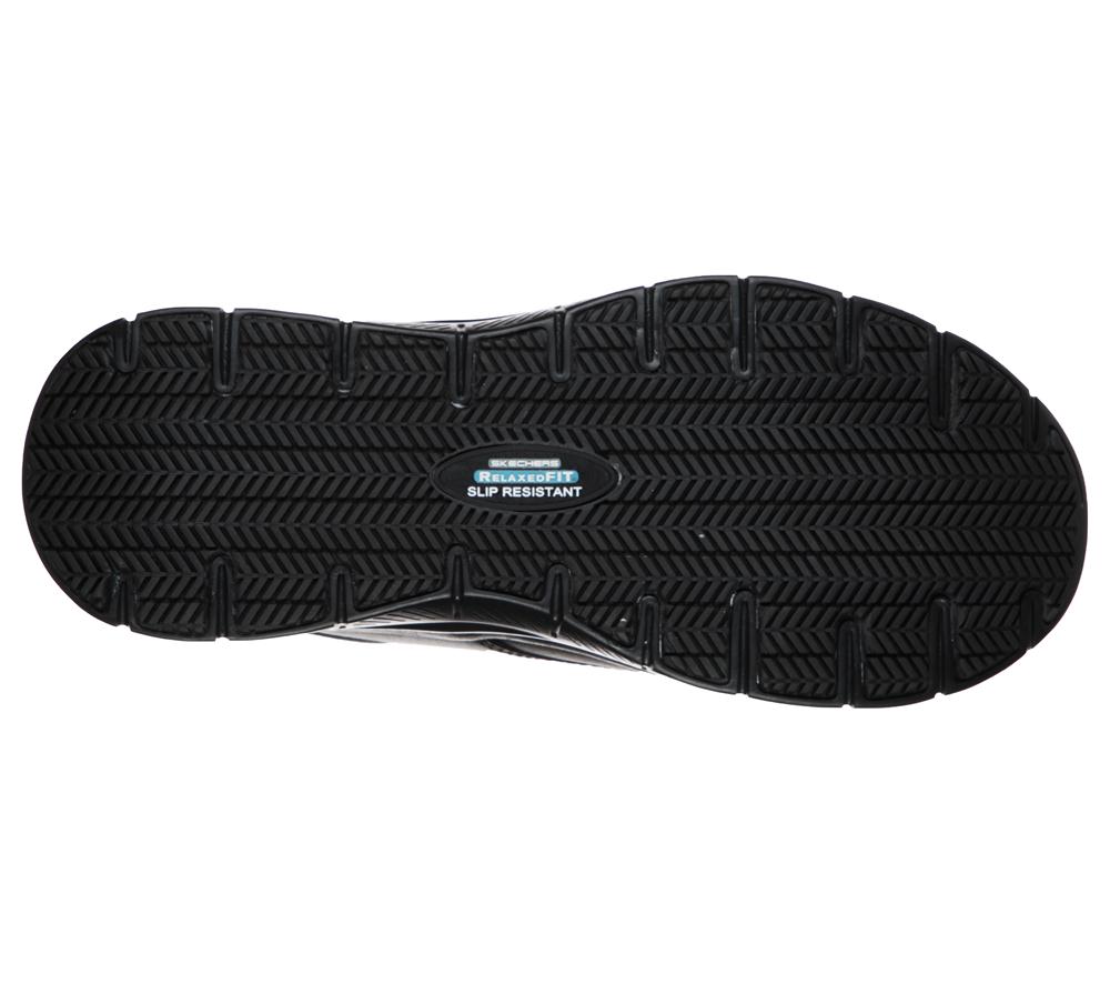 Men Skechers Work Relaxed Fit: Flex Advantage - Fourche SR Work Shoes Black  USA |  2930-KNAOP