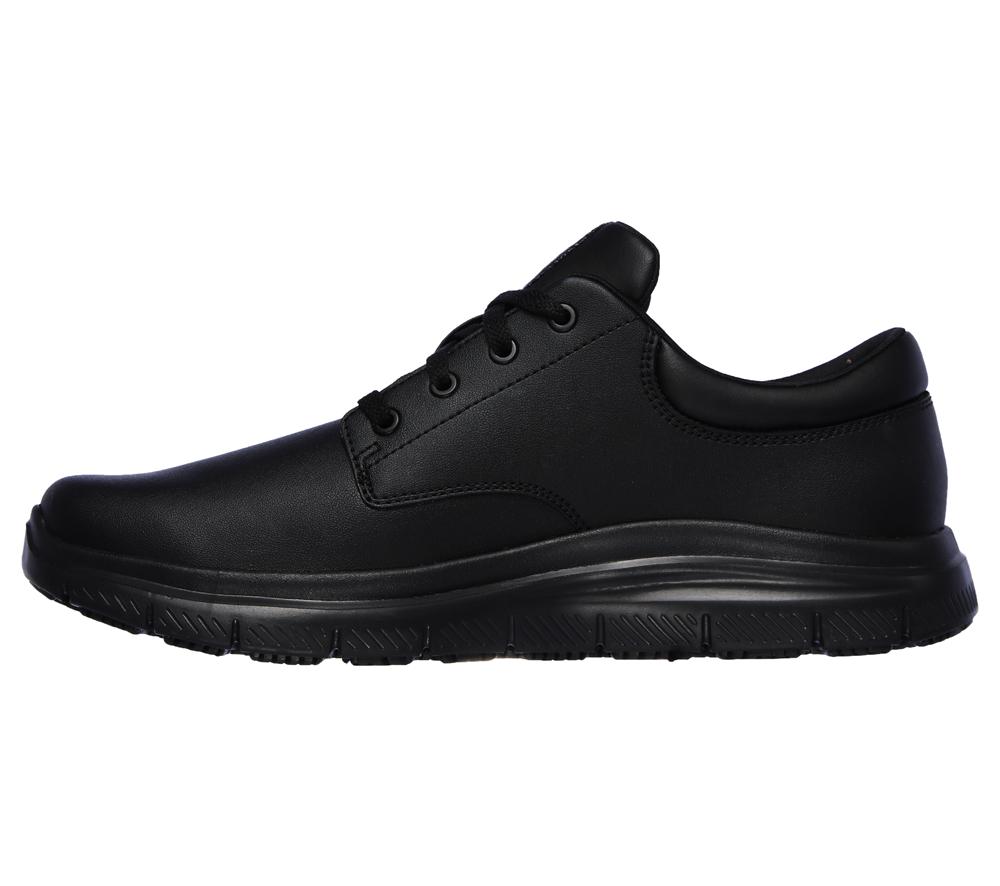 Men Skechers Work Relaxed Fit: Flex Advantage - Fourche SR Work Shoes Black  USA |  2930-KNAOP