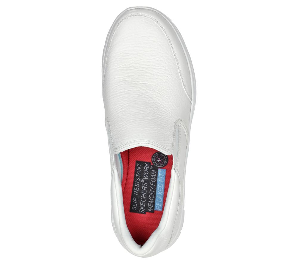 Men Skechers Work Relaxed Fit: Flex Advantage SR - Bronwood Work Shoes White  USA |  4912-VJLCB