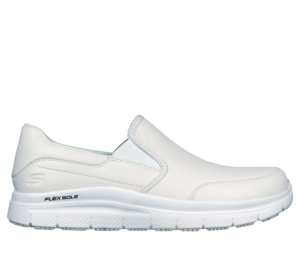 Men Skechers Work Relaxed Fit: Flex Advantage SR - Bronwood Work Shoes White  USA |  4912-VJLCB