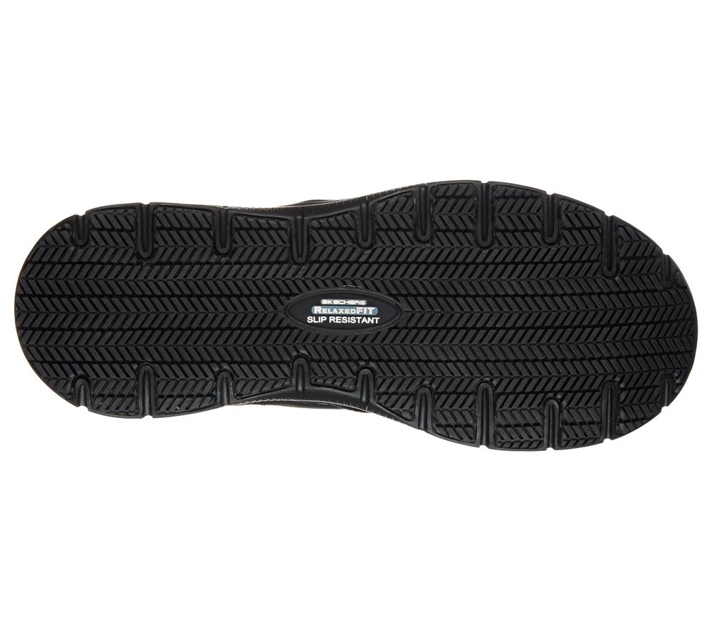 Men Skechers Work Relaxed Fit: Flex Advantage SR - Bronwood Work Shoes Black  USA |  8036-DGBFX