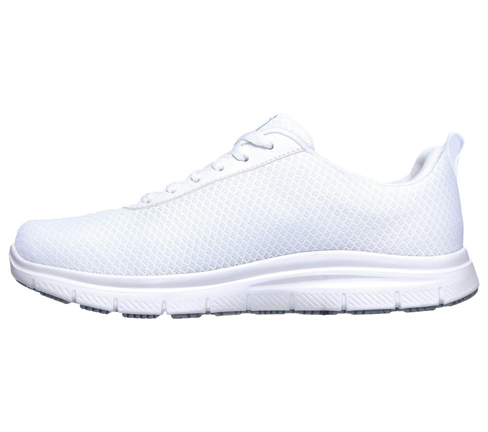 Men Skechers Work Relaxed Fit: Flex Advantage - Bendon SR Lace Up White  USA |  8312-BFZWR