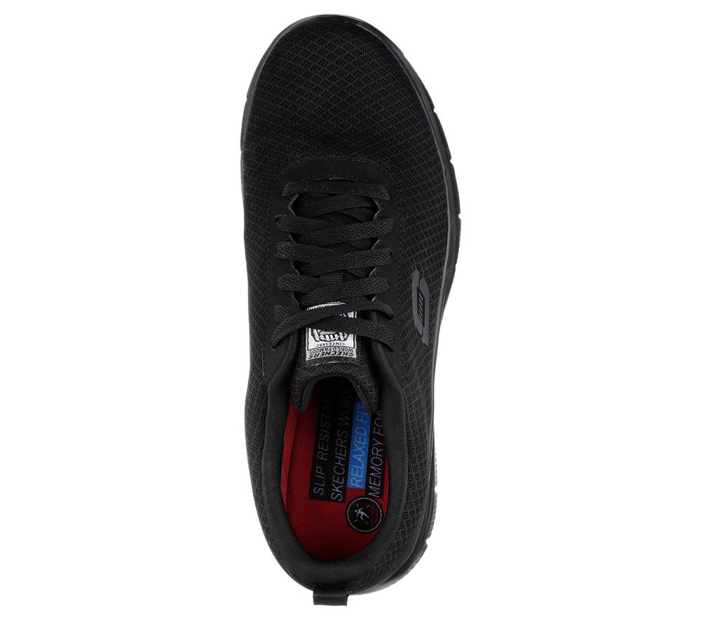 Men Skechers Work Relaxed Fit: Flex Advantage - Bendon SR Lace Up Black  USA |  6287-EJQMK