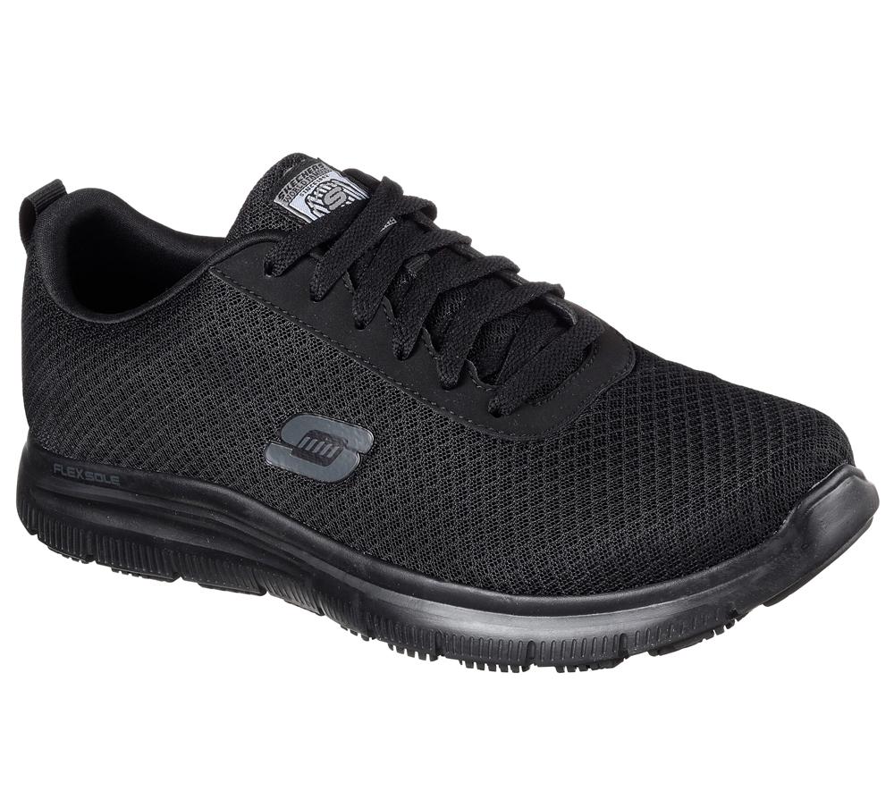 Men Skechers Work Relaxed Fit: Flex Advantage - Bendon SR Lace Up Black  USA |  6287-EJQMK