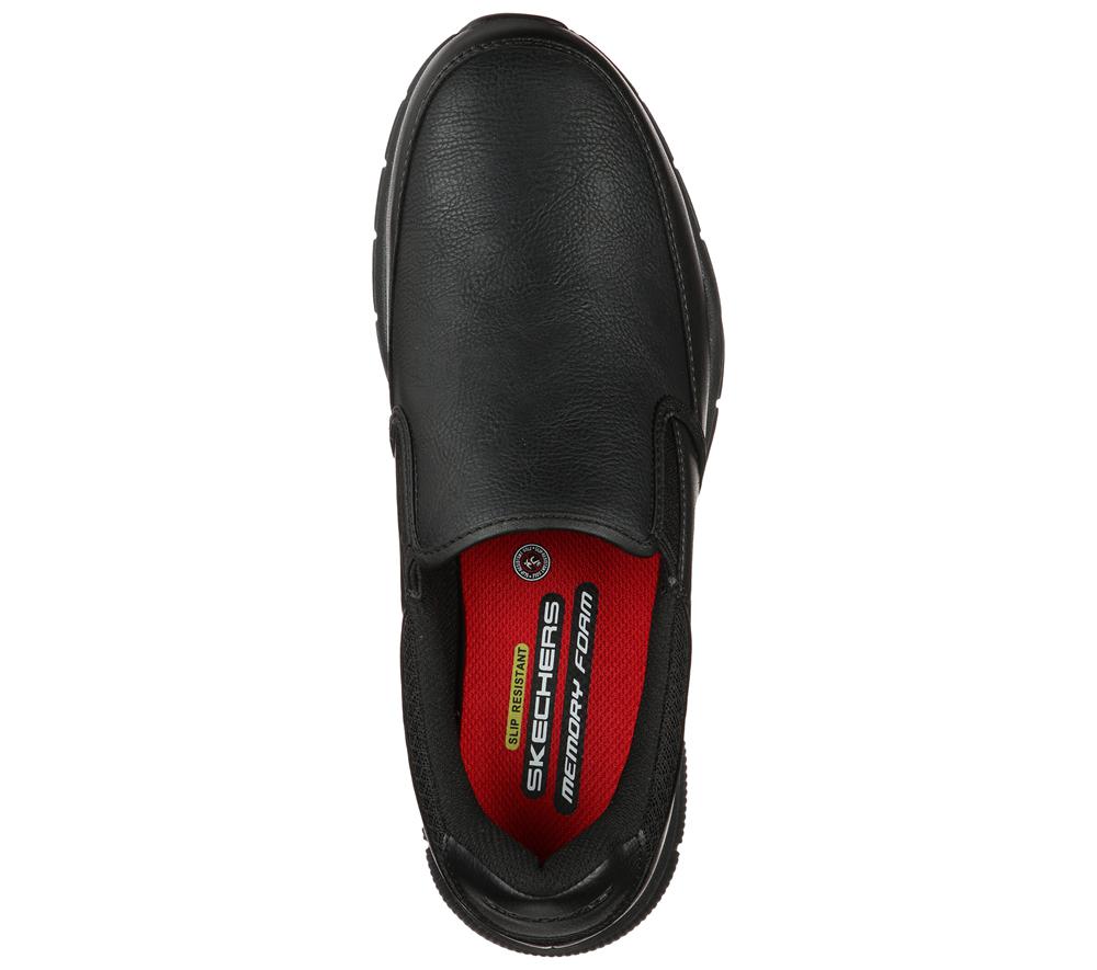Men Skechers Work Relaxed Fit: Nampa - Groton SR Work Shoes Black  USA |  1860-AJTGE