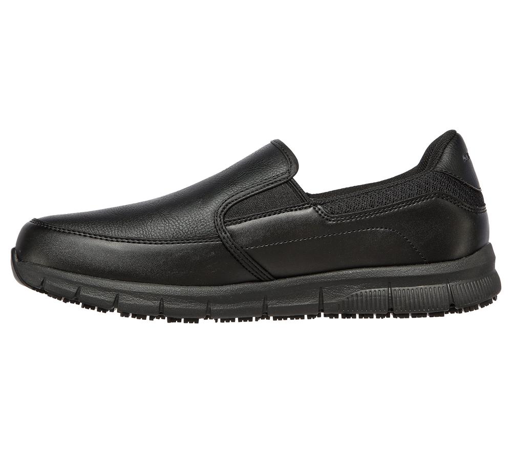 Men Skechers Work Relaxed Fit: Nampa - Groton SR Work Shoes Black  USA |  1860-AJTGE