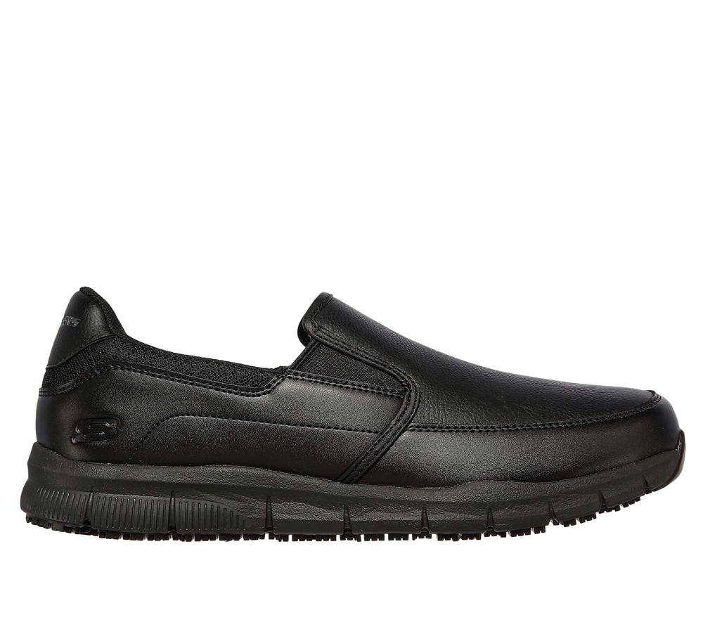 Men Skechers Work Relaxed Fit: Nampa - Groton SR Work Shoes Black  USA |  1860-AJTGE