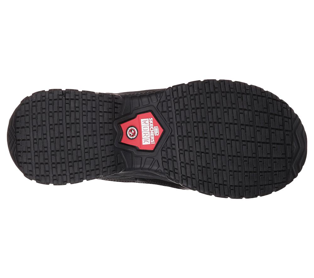 Men Skechers Work Relaxed Fit: Soft Stride - Grinnell Work Shoes Black  USA |  8250-BYMSV