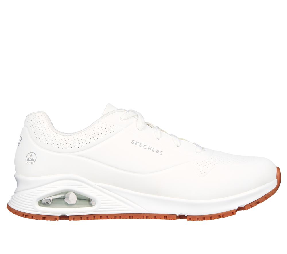 Men Skechers Work Relaxed Fit: Uno SR - Sutal Work Shoes White  USA |  5371-ZODIV