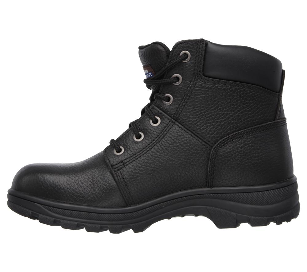 Men Skechers Work Relaxed Fit: Workshire ST Work Shoes Black  USA |  8345-OMVXA