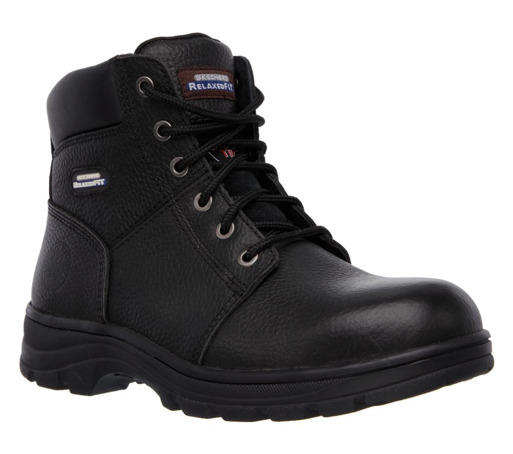Men Skechers Work Relaxed Fit: Workshire ST Work Shoes Black  USA |  8345-OMVXA