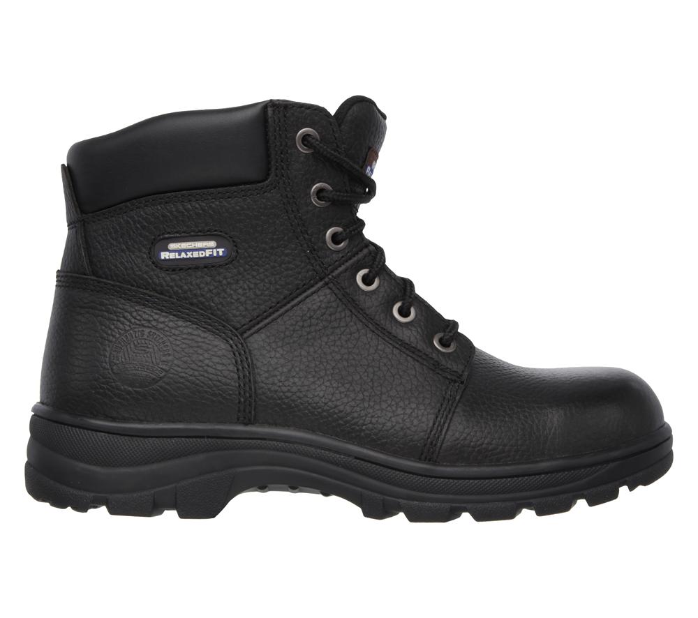 Men Skechers Work Relaxed Fit: Workshire ST Work Shoes Black  USA |  8345-OMVXA