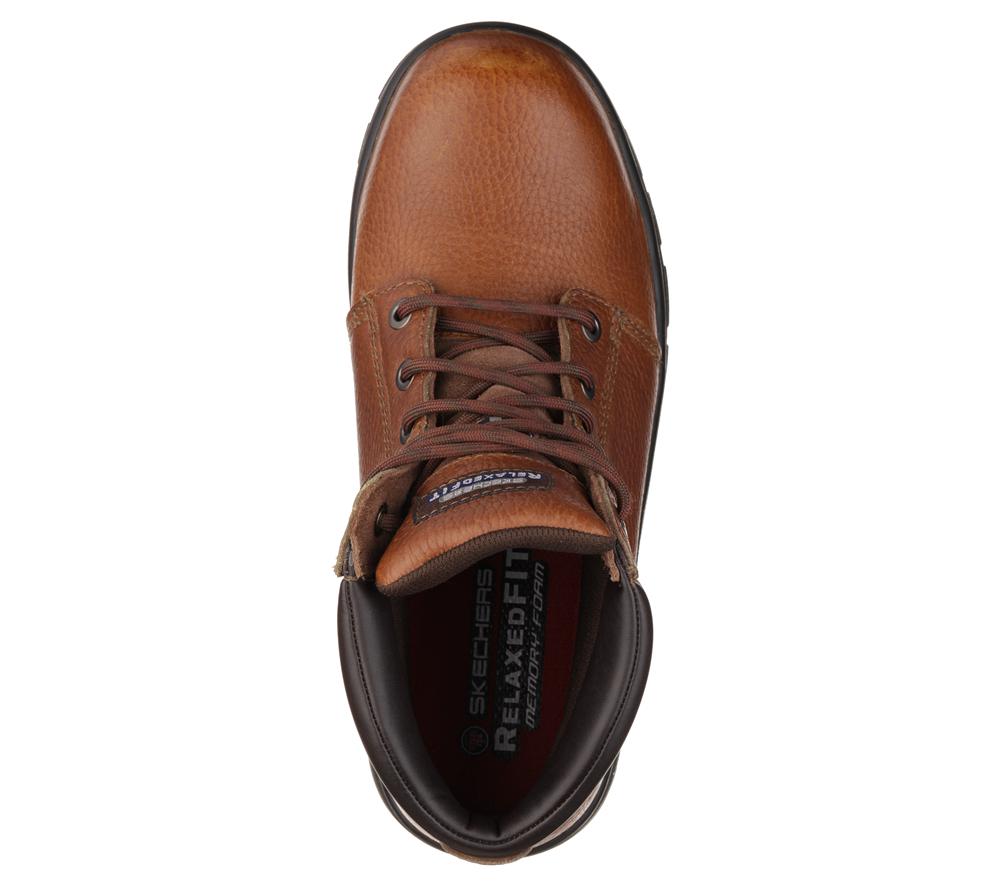 Men Skechers Work Relaxed Fit: Workshire ST Boots Brown  USA |  8349-TUBDC