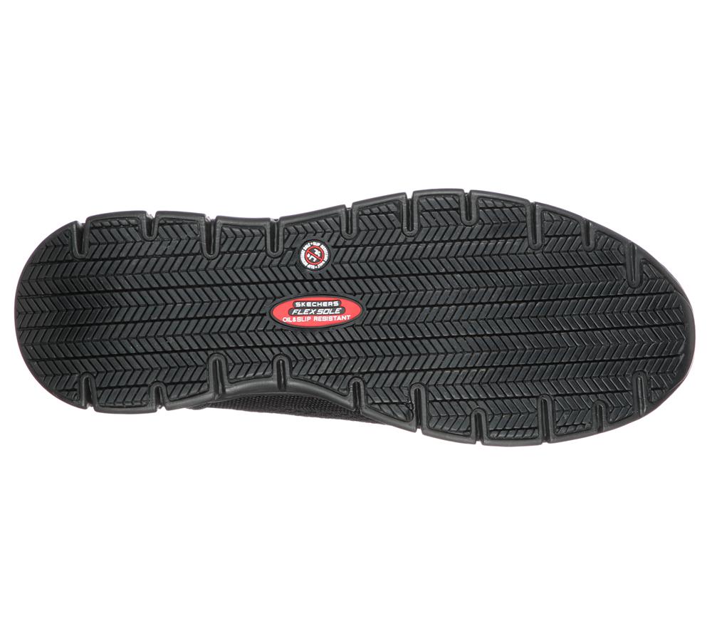 Men Skechers Work: Synergy - Omat Alloy Toe Work Shoes Black  USA |  0238-XMTLB