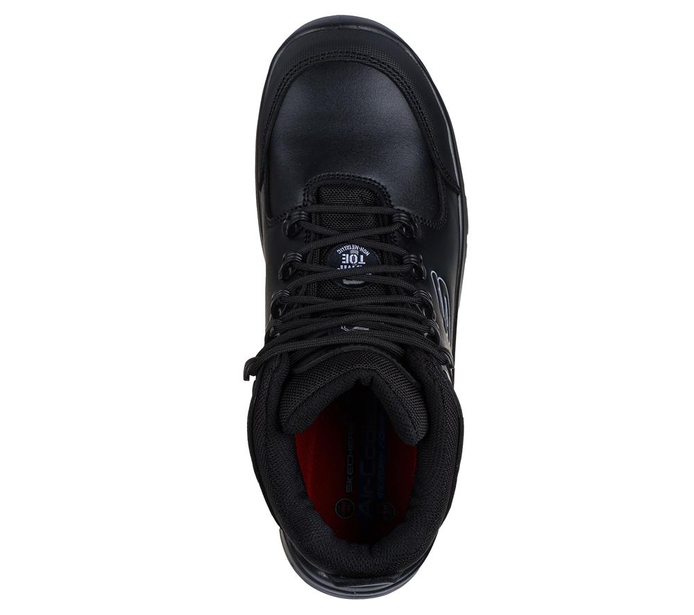Men Skechers Work: Trophus - Kilram Lace Up Black  USA |  6724-KJBGF