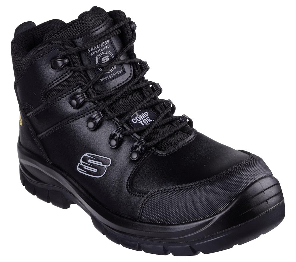 Men Skechers Work: Trophus - Kilram Lace Up Black  USA |  6724-KJBGF