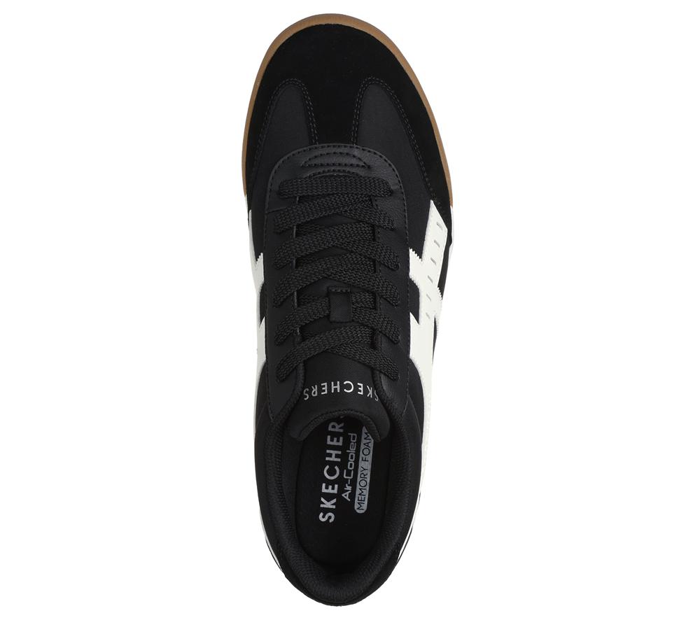 Men Skechers Zinger - Manzanilla Superado Lace Up Black / White  USA |  5926-IUNAC