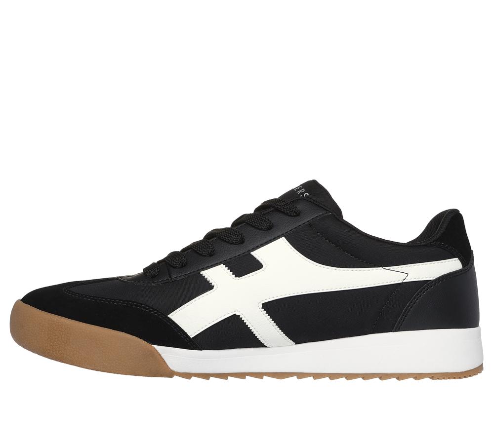 Men Skechers Zinger - Manzanilla Superado Lace Up Black / White  USA |  5926-IUNAC
