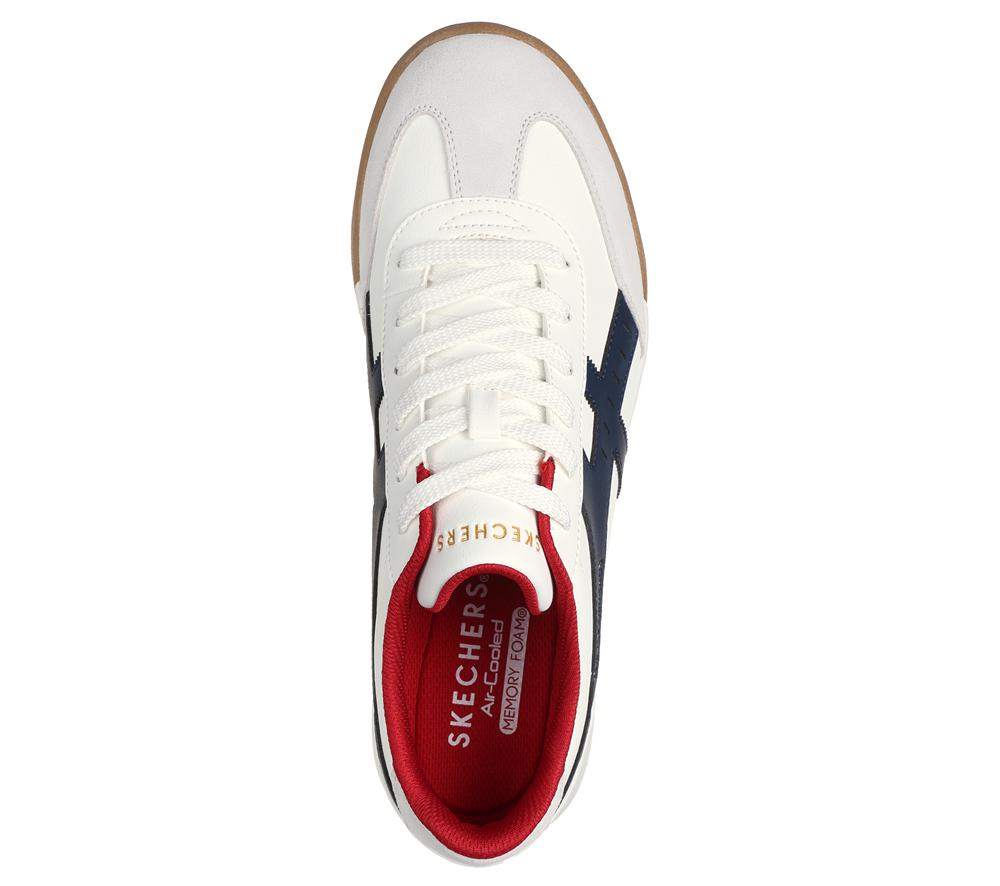 Men Skechers Zinger - Manzanilla Totale Lace Up White / Navy  USA |  5391-ACRUX