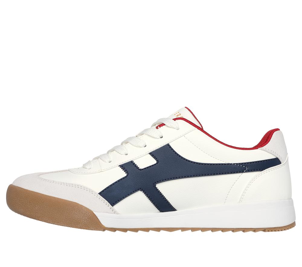 Men Skechers Zinger - Manzanilla Totale Lace Up White / Navy  USA |  5391-ACRUX
