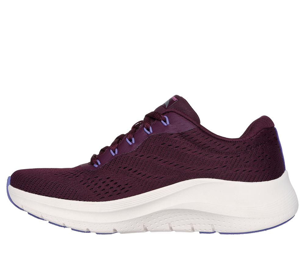 Women Skechers Arch Fit 2.0 - Big League Lace Up Shoes Plum Purple  USA |  6035-HAFCN