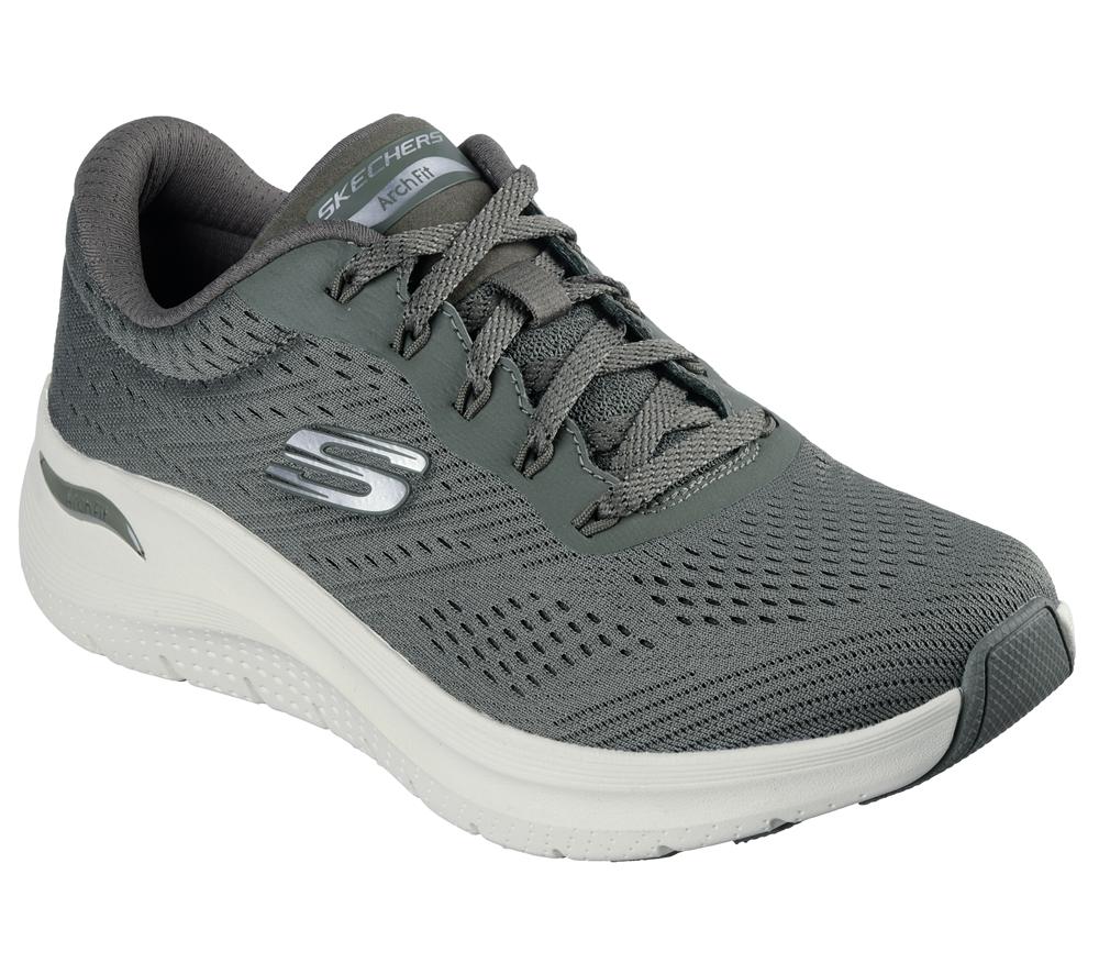 Women Skechers Arch Fit 2.0 - Big League Lace Up Shoes Olive  USA |  2091-TUMAV
